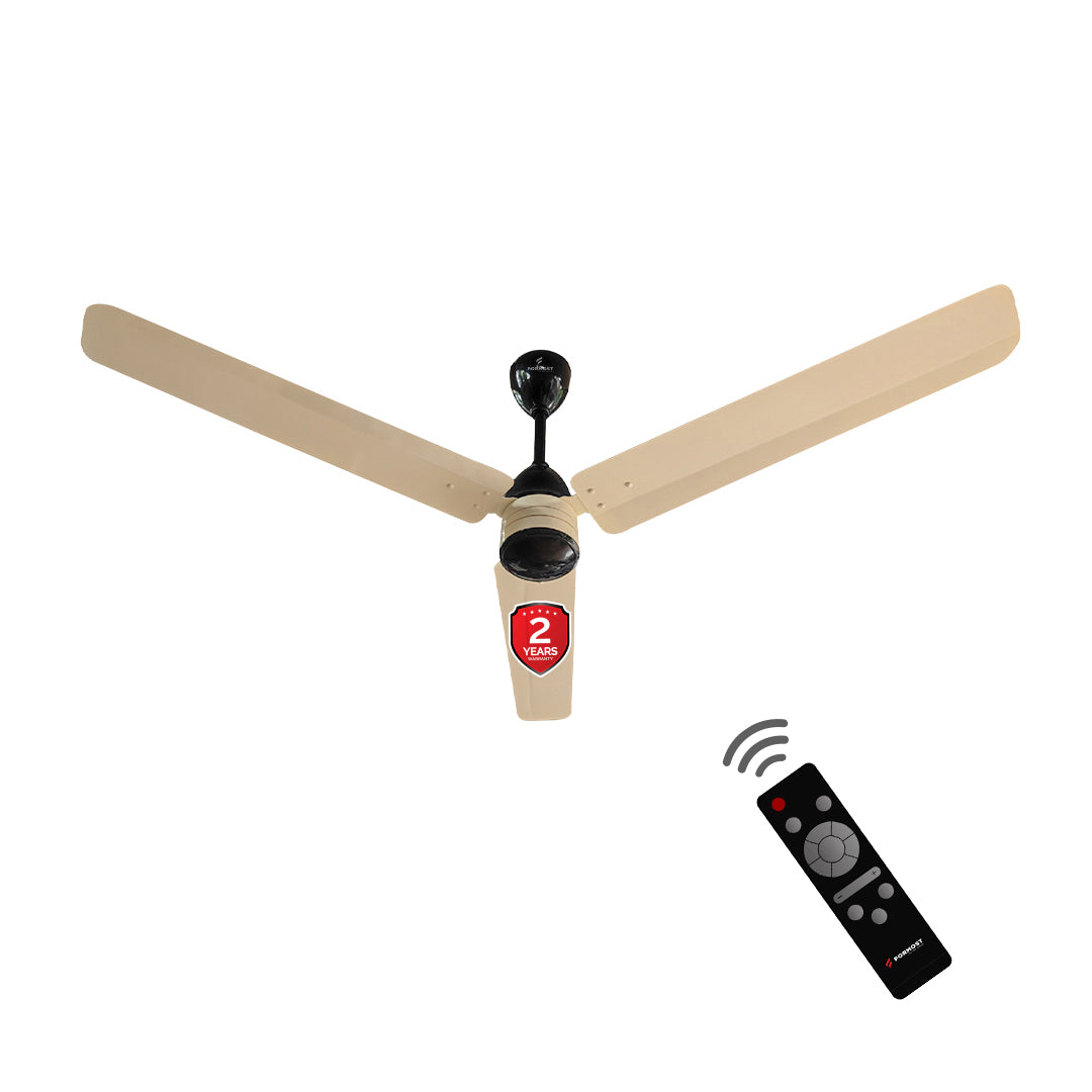 FORMOST 1400mm BLDC Motor Ceiling Fans with Remote Ivory and Black