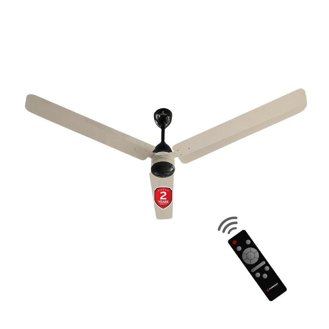 FORMOST 1400mm BLDC Motor Ceiling Fans with Remote White And Black Color Formost For the future