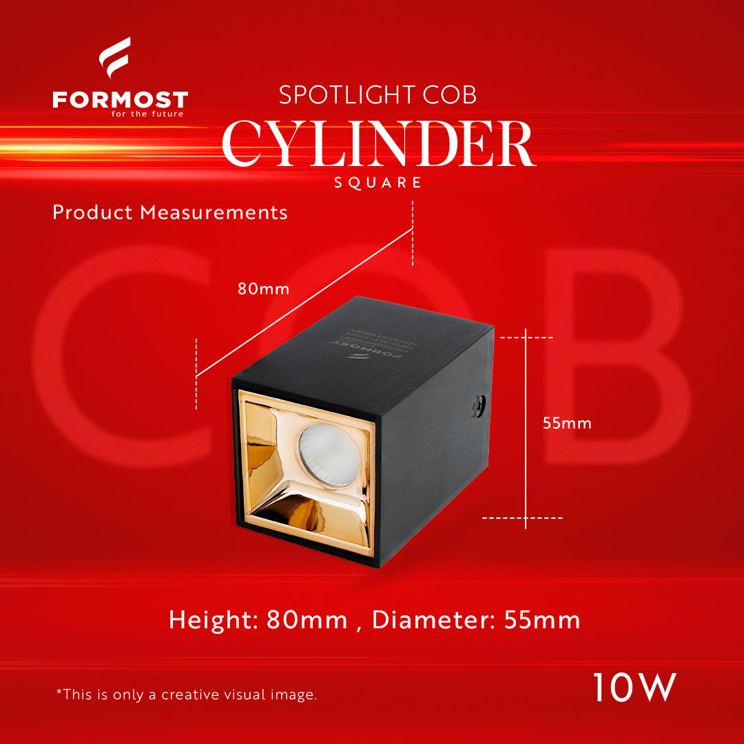 Product packaging with dimensions and Formost branding on a red background