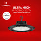 High-efficiency UFO light fixture with Formost branding on a red background