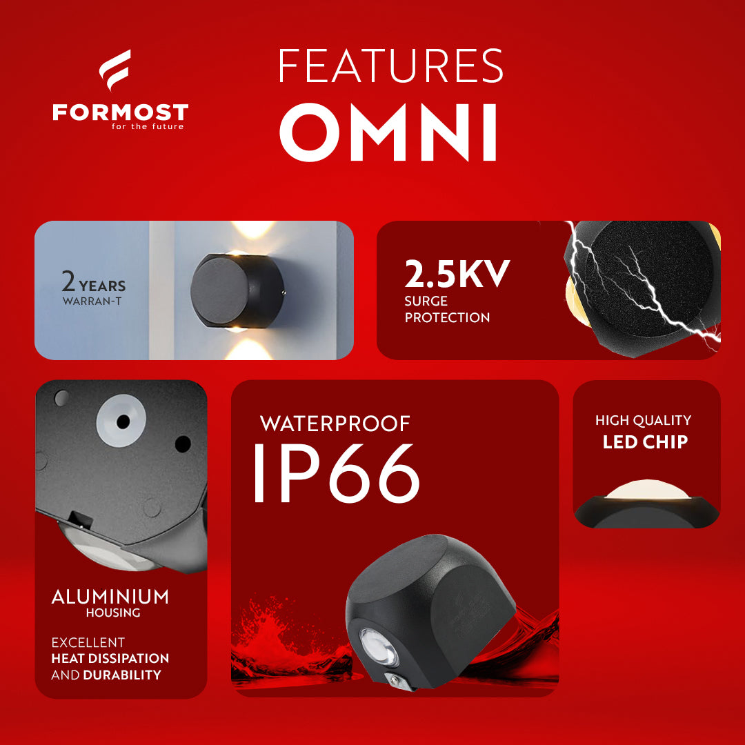 OMNI WALL LIGHT – 4W  Compact Decorative LED Wall Light