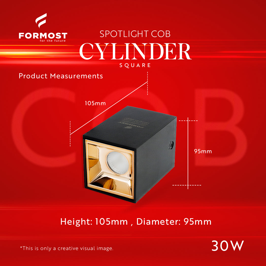 Product packaging with dimensions and Formost branding on a red background