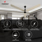 FORMOST 1400mm BLDC Motor Ceiling Fans with Remote White And Black Color Formost For the future