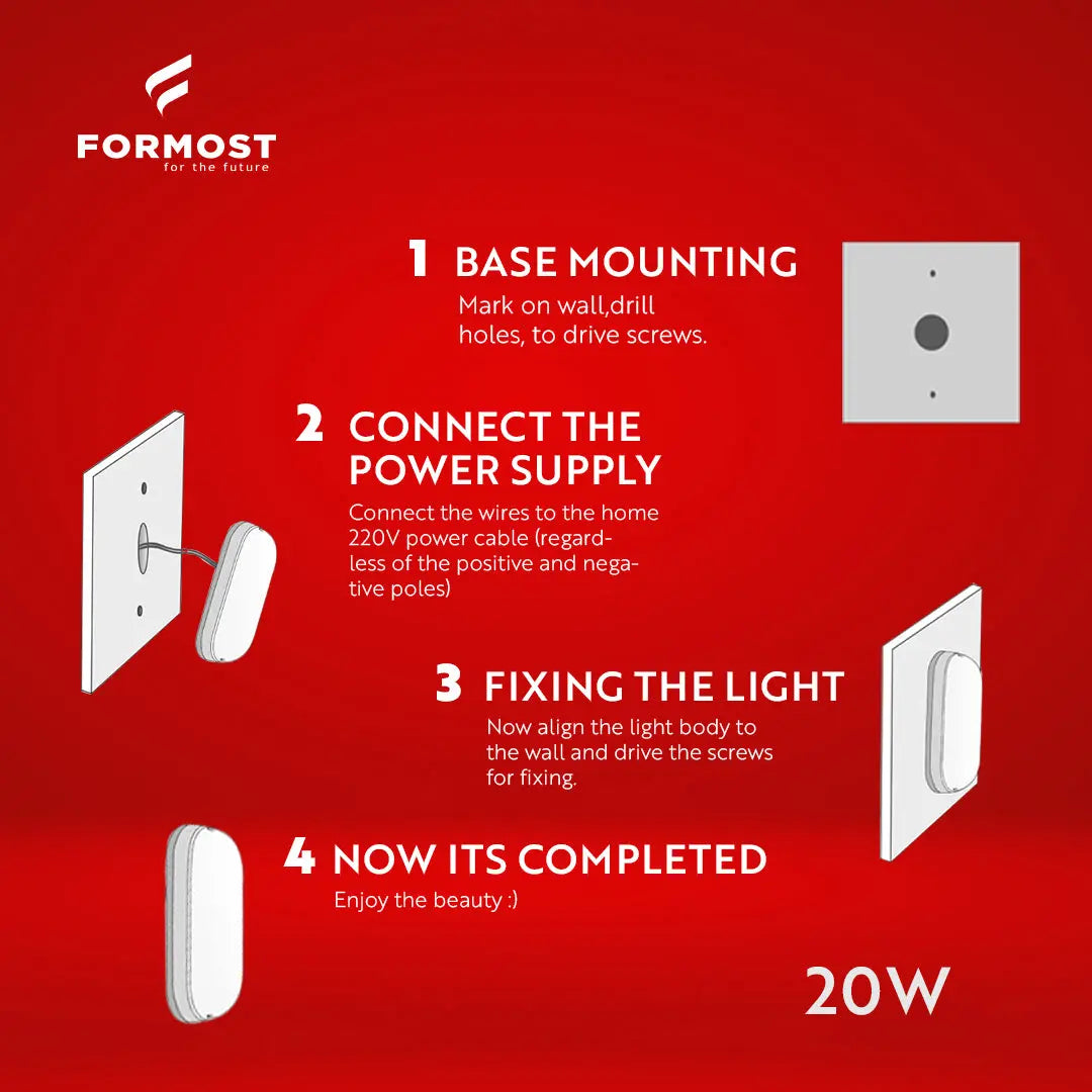 FORMOST LED Bulk Head Light 20W Oval My Store