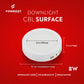 Formost downlight CBL surface on a red background with dimensions and features listed.