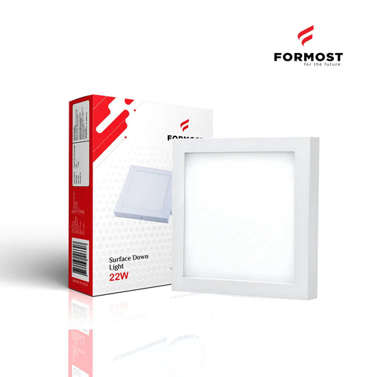 Formost surface downlight with packaging on a white background