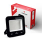Black LED flood light with Formost packaging on a white background