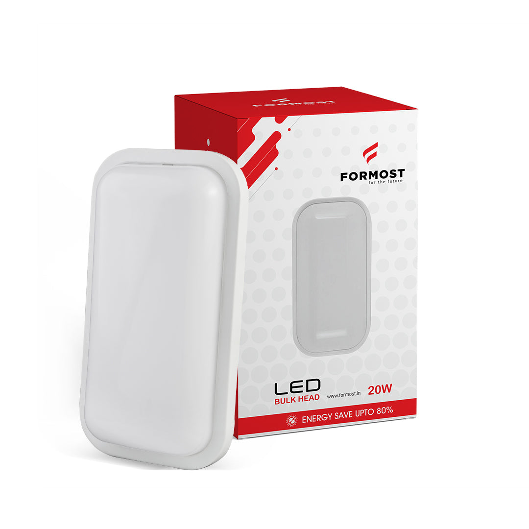 LED bulb head packaging with Formost branding on a white background