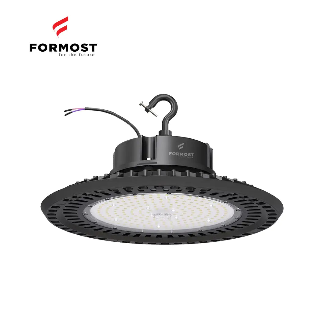 High-bay industrial light fixture with Formost branding on a white background