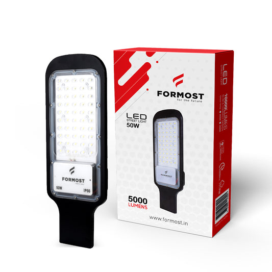 Formost LED street light with packaging on a white background