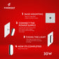 Step-by-step guide for installing a light fixture by Formost on a red background