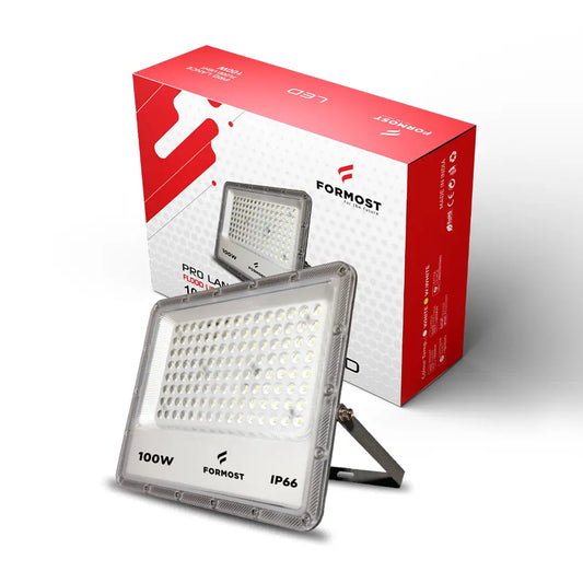 Formost LED flood light with packaging on a white background