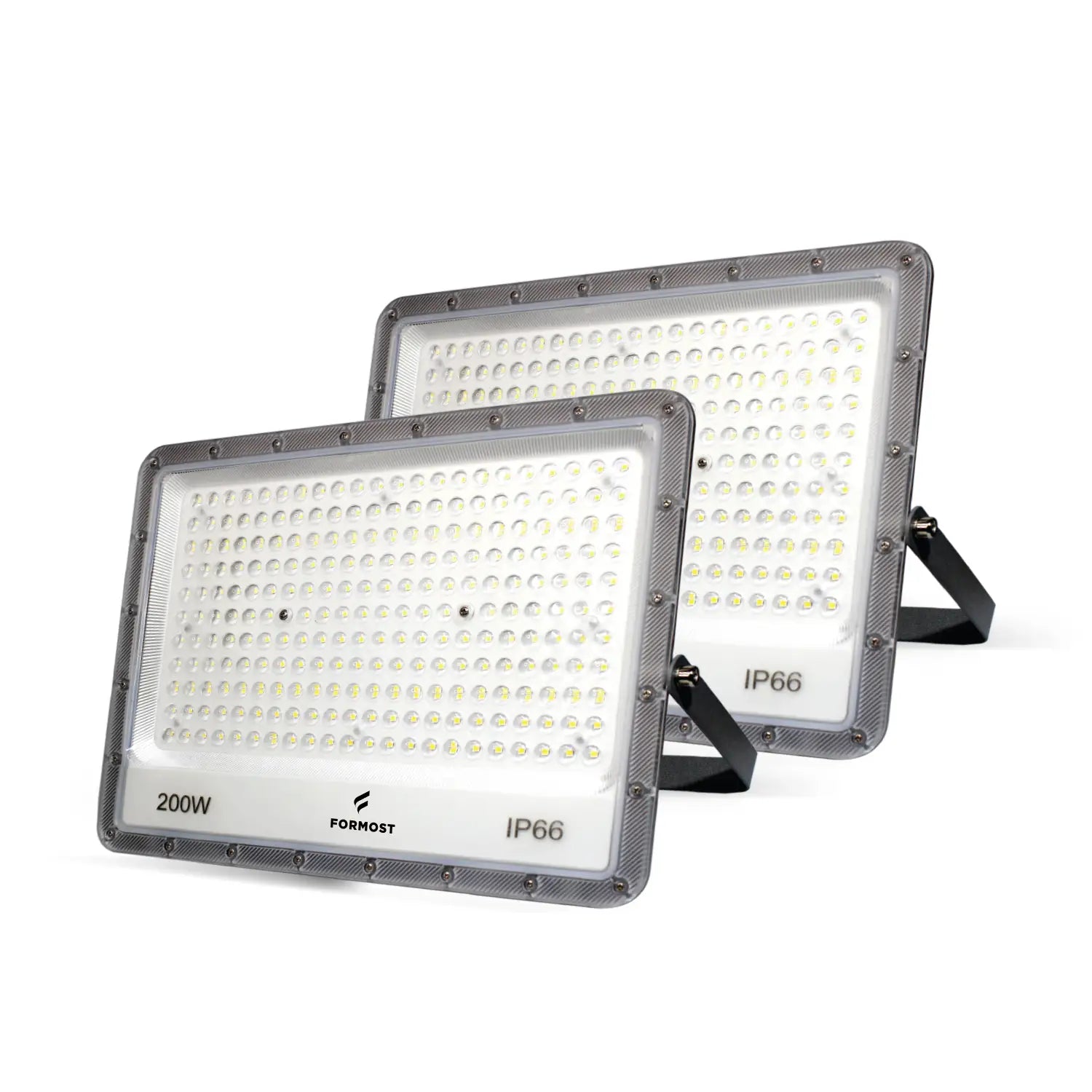 Two LED flood lights with 'Formost' branding on a white background