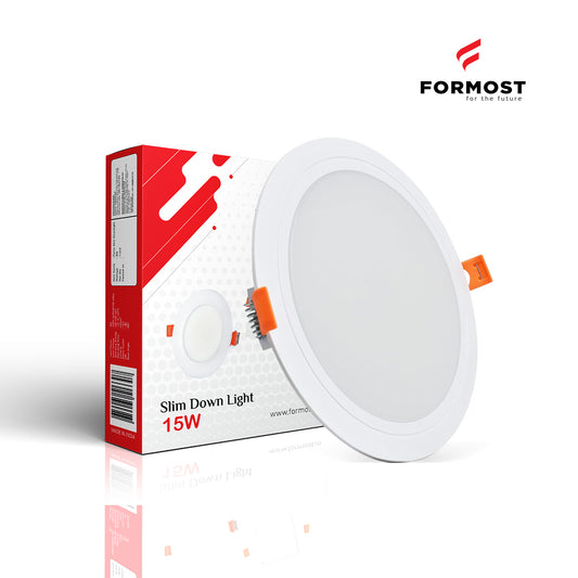 Formost slim down light with packaging on a white background