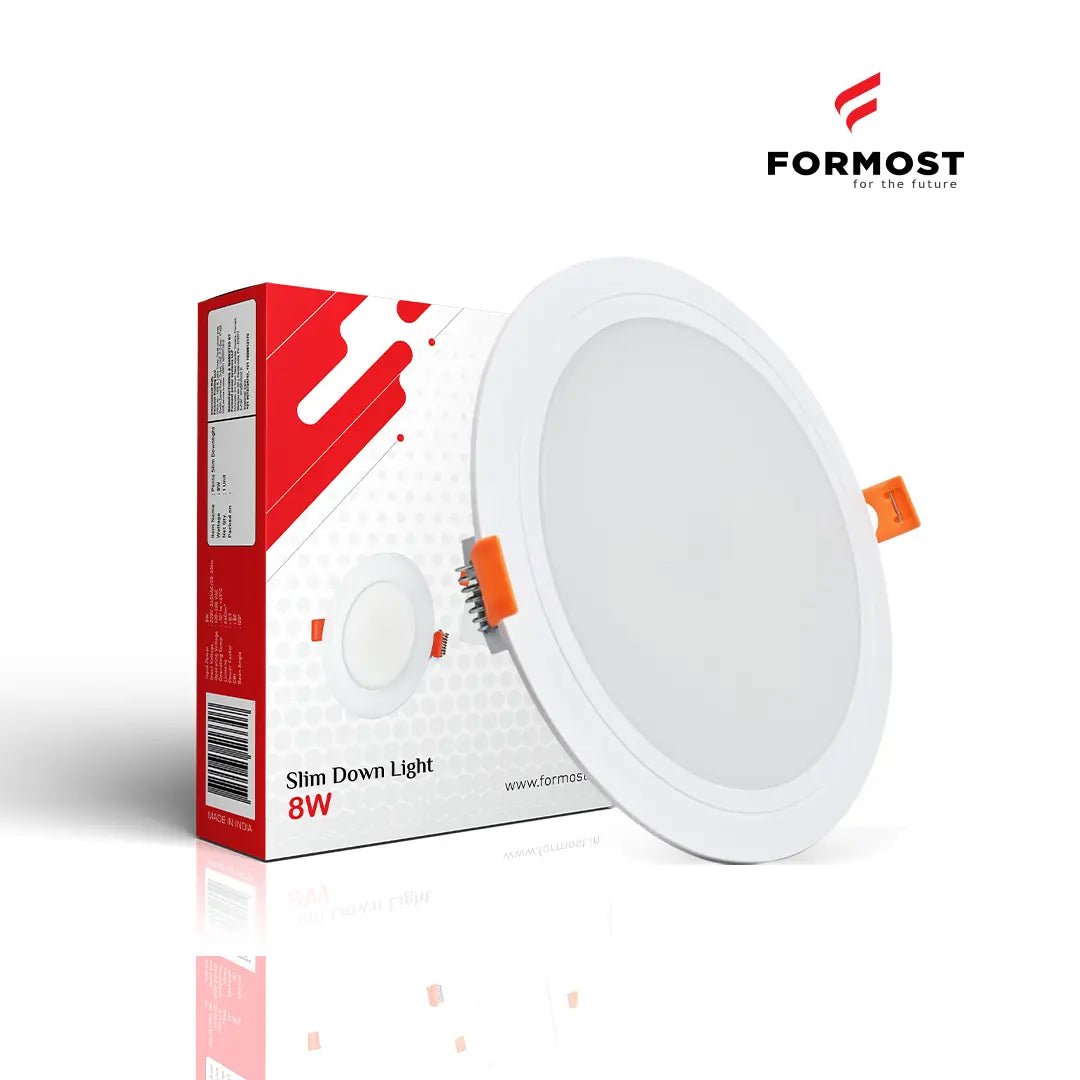 Formost slim down light with packaging on a white background