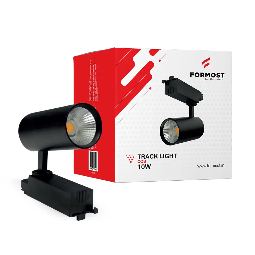 Black track light with red and white packaging featuring 'Formost' branding on a white background.