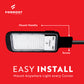 LED light fixture with labeled parts on a red background, featuring the Formost brand.