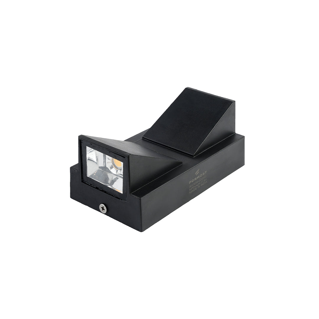 Black jewelry magnifier with light on a white background