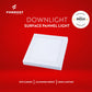 Formost downlight surface panel light on a red background